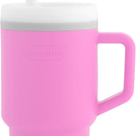 Infantino My 1st Tumbler, Silicone Sippy Cup with Straw & Handle, Spill-Resistant, for On-the-Go, BPA-Free Transition Cup, Lilac