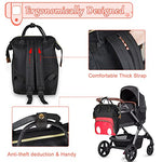 Exttlliy Baby Diaper Bag Backpack, Large Capacity Waterproof Multi-Function Fashion Polka Dots Travel Bag Pack, Nursing Bag(B)