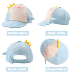 JANGANNSA Baby Duck Cap Infant Kids Sun Hat Bear Cute Cartoon Caps Spring Summer 6-24Months (Blue Dinosaur)