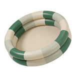 Inflatable Pool Baby Retro Blow Up Swimming Pool Family Cute Thickened Water Pool (Green Stripe)
