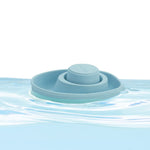 PlanToys® Pastel Blue Rubber Convertible Boat Wooden Montessori Water and Sensory Play Toy | Cause & Effect, Imagination and Exploration Activity | Eco Friendly Floating Bath Toy