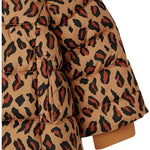 Amazon Essentials Baby Girls' Heavyweight Hooded Puffer Coat, Water-Resistant, Camel Cheetah Print, 12 Months