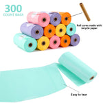 USBOO Diaper Bags Disposable for Baby, 20 Refill Rolls/300 Bags Waste Bags with Dispenser, Convenient and Quick Diaper Disposal, Rainbow