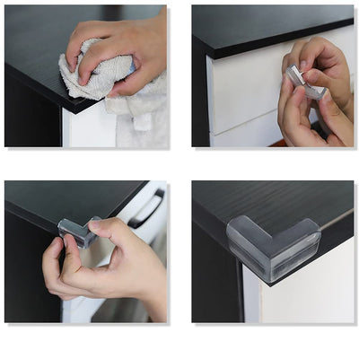 12 Pack Corner Guards Corner Protectors Baby Proof Furniture Corner & Edge Safety Bumpers, Table Corner Protector for Furniture Corner Covers Baby Safety, Baby Proofing, L Shaped