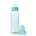 Evenflo Feeding Classic Tinted Plastic Standard Neck Bottles for Baby, Infant and Newborn - Teal/Green/Blue, 8 Ounce (Pack of 12)