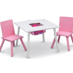 Delta Children Kids Table and Chair Set with Storage Basket – Toddler Activity Desk for Arts, Crafts & Play, Snacks & Learning – 2 Chairs Included, Sturdy Wood, GREENGUARD Gold Certified, Ages 3–6