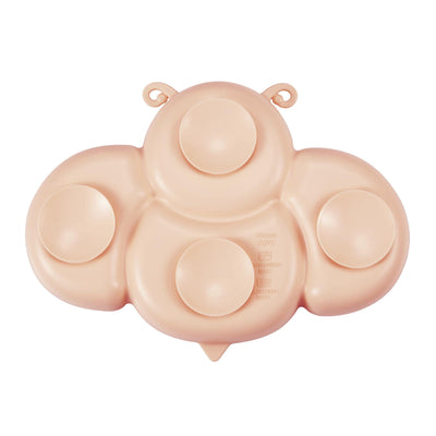 PandaEar 2 Pack Silicone Suction Plates for Toddlers Baby with 4 Spoons Self Feeding, Divided Unbreakable Toddler Plates with Suction, Baby Plates and Utensils Set, Baby Dishes, Green Crab & Pink Bee