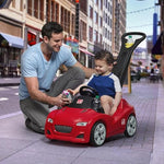 Step2 Whisper Ride Cruiser Kids Push Car, Ride On Toy, Stroller Substitute, Includes Seat Belt & Horn, Made of Durable Plastic, Max Weight 50 lbs., For Toddlers 18 Months - 4 Years Old, Red