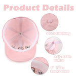 Cotton Baby Baseball Caps - Infant Toddler Sun Cap for Boys & Girls - Spring/Summer Outdoor Hat (3-18 Months, Embroidery Animals Pink)
