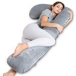 INSEN Pregnancy Pillow for Sleeping,Maternity Body Pillow for Pregnancy Women,Pregnancy Support Pillow for Back, Hip Pain,Grey