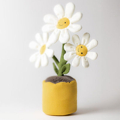 Jellycat Amuseables Daisy Pot Stuffed Toy, 13.5 inches - Plant & Flower Plush - Fun Décor & Gift