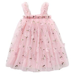 BGFKS Layered Tulle Tutu Dress for Toddler Girls,Baby Girl Rainbow Tutu Princess Skirt Set with Flower Headband.(Flower Pink,3T)