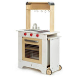 Hape Wooden Cook‘n Serve Kitchen| Pretend Role Play Kitchen Set with Pull-Out Counter and Chalkboard for Kids