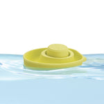 PlanToys® Pastel Green Rubber Convertible Boat Wooden Montessori Water and Sensory Play Toy | Cause & Effect, Imagination and Exploration Activity | Eco Friendly Floating Bath Toy