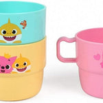 PINKFONG Cup with Handle-3P Family Plastic Cups (230ml) : 3pcs 1 Set