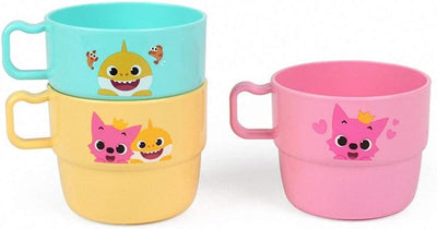 PINKFONG Cup with Handle-3P Family Plastic Cups (230ml) : 3pcs 1 Set