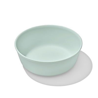 Light green ceramic bowl on a white background