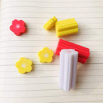 CrazyCharlie 8pack Kawaii Cherry Blossoms Cute Pencil Erasers Sakura Shaped Cylindrical Erasers Rubber for Kids Students