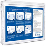 Full (13-16 in. Deep) SureGuard Mattress Encasement - 100% Waterproof, Bed Bug Proof, Hypoallergenic - Premium Zippered Six-Sided Cover