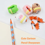 Cute Pencil Sharpeners Set of 4 - Manual Handheld Sharpeners for Kids, Students, Classroom, Fun Novelty School Stationery, Office Supplies (Style 2)