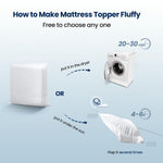 SOPAT Mattress Topper Queen Size Extra Thick Mattress Pad 8-21" Deep Pocket Soft Down Alternative Fill Mattress Protector Pillow Top Mattress Cover (60x80 Inches, White)