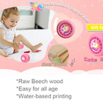 Chic U Wooden Looping Yoyo for Kids Beginners Auto Return Yoyos, No Tricks Needed, Eco Wood Unbreakable Toy Gift, Pink