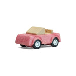 PlanToys® Pink Sports Car Wooden Montessori Vehicle Toy | Early Movement, Imagination and Practical Life Exploration | Eco Friendly Car for Indoor and Outdoor Play