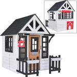 KidKraft Riverscape Wooden Playhouse with Working Doorbell, Fence, Kitchen and Pet Door