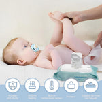 Glomora Baby Wipe Warmer, Wipe Warmer Thermostat Temperature Double Layers Cover Portable USB Wet Wipe Heater for Home,Light Blue