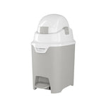 Foundations Mini Hands-Free Diaper Pail with Airtight Lid, Durable & Odorless Diaper Disposal, Large Capacity, Holds up to 30 Newborn Diapers, Refill with Any Bags, Baby Registry Gift - Gray