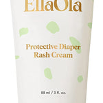 EllaOla Organic Protective Baby Diaper Rash Cream for Sensitive Skin - 14% Zinc Oxide Rash Ointment Cream Soothes Irritation, Protects from Chafing and Inflammation, Fragrance Free | 3 fl. oz.
