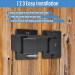 Steinwhale 7.5" Flip Gate Latch Lock with Padlock Holes, 4mm Heavy Duty Aluminum Alloy Door Latch for Outdoor Wooden Fence, Swing and Sliding Open Gate, Double Gate, Barn Door, Shed, Vinyl Fence, Yard