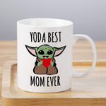 LOZACHE Baby Yoda Gifts for Mom, 11oz Best Mom Ever Coffee Mug for New Mom To Be Mama Women Mothers' Day Gift Birthday Christmas Gift idea Present from Daughter Son Husband (Yoda Mom)