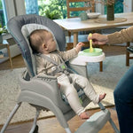 Ingenuity Full Course 6-in-1 High Chair - Baby to 5 Years Old, 6 Convertible Modes, 2 Dishwasher Safe Trays - Astro, 13108