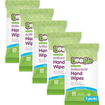Multiple packages of Boogie Antibacterial Hand Wipes on a white background