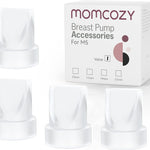 Momcozy M5 Hands-Free Wearable Breast Pump, Double-Sealed Flange for Baby-Like Comfort, 3 Modes & 9 Suction Levels, Portable Electric Pump – 24mm, 2-Pack Cozy Red