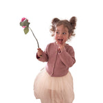 Stellou & friends 100% Cotton Cardigan Baby Sweaters 3-6 Months, Newborn Cardigan, Baby Girl Cardigan Sweater, Rose Pink