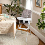 Ingenuity: ity by Ingenuity Sun Valley Compact Folding High Chair, Food-Grade Safe Plate, Safety Harness, for Ages 6 Months and Up, Unisex - Grey