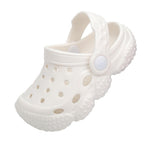 INMINPIN Baby Clogs Garden Shoes Newborn Infant Lightweight Breathable Beach Pool Sandals Non-Slip Baby Boys Girls Water Shower Summer Shoes Splay Naturally, White, 6-12 Months Infant