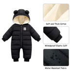 BYFRI Baby Clothes Snowsuit Newborn Winter Coat Todder Snow Outfit Infant Bear Hooded Jumpsuit 0-3-6 Month Unisex Puffer Jacket for Boys Girls