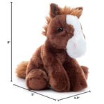 The Petting Zoo Floppy Horse Stuffed Animal Plushie, Gifts for Kids, Wild Onez Wildlife Animals, Horse Plush Toy 9 inches