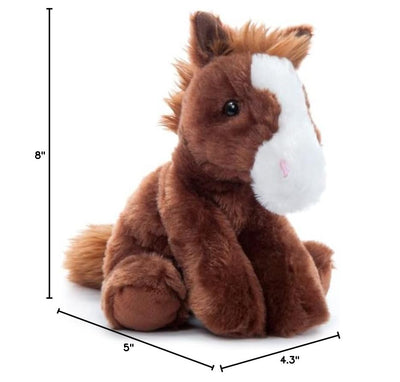 The Petting Zoo Floppy Horse Stuffed Animal Plushie, Gifts for Kids, Wild Onez Wildlife Animals, Horse Plush Toy 9 inches
