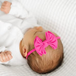 Baby Bling Bows Newborn to Little Girls Hair Bow - BABY FAB SKINNY Toddlers Hair Accessories, Made in the USA, One Size (2 Pack - Gumball & White)