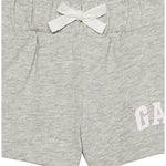 GAP Baby Girls Logo Shorts, Light Heather Grey B08, 3-6 Months US