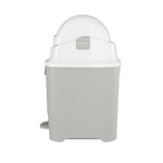 Foundations Mini Hands-Free Diaper Pail with Airtight Lid, Durable & Odorless Diaper Disposal, Large Capacity, Holds up to 30 Newborn Diapers, Refill with Any Bags, Baby Registry Gift - Gray