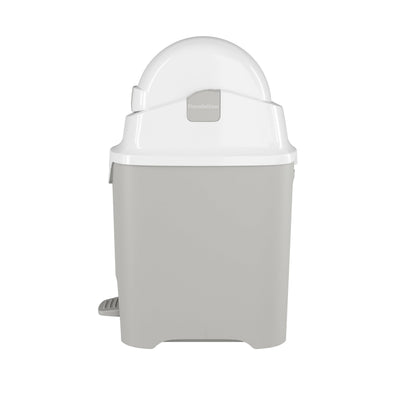 Foundations Mini Hands-Free Diaper Pail with Airtight Lid, Durable & Odorless Diaper Disposal, Large Capacity, Holds up to 30 Newborn Diapers, Refill with Any Bags, Baby Registry Gift - Gray