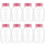 Maymom Breast Pump Bottle Compatible With Medela Pump in Style MaxFlow Pro Pro+, Freestyle, Swing Maxi Pump, Breastshields; Compatible with Ameda Mya Joy, Finesse and Purely Yours Pumps; 8pc/pk