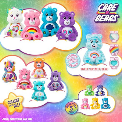Care Bears 14" Share Bear Plushie - Medium Size - Purple Plush for Ages 4+ – Perfect Stuffed Animal Holiday, Birthday Gift, Super Soft and Cuddly – Good For Girls and Boys, Employees, Collectors