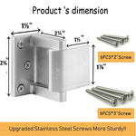 Home Security Door Lock,2 Pack Child Proof Door Reinforcement Lock with Upgraded Stainless Steel Screws for Inward Swinging Door,Privacy Door Latch Defend Home and Hotels