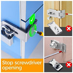 GEMASP Hasp Latch 2 Pack, 90 Degree Solid 304 Stainless Steel File Cabinet Lock Desk Drawer Lock, Safe Security Padlock Latch Hasp Lock for Personal Privacy